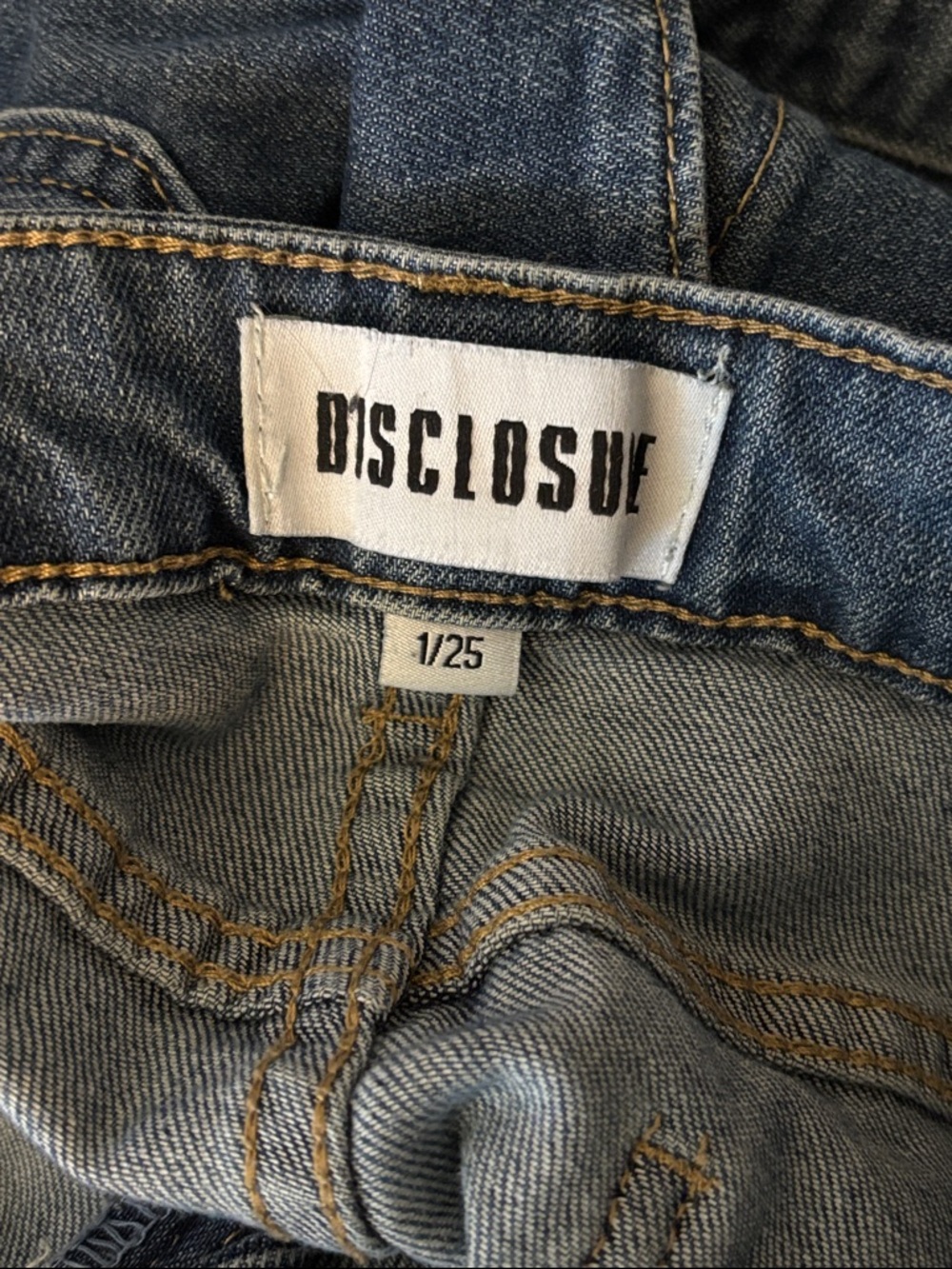 Disclosure Blue Washed Cargo Jeans Size 1/25 Ladies - Picture 6 of 7